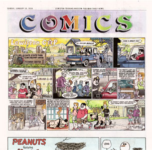 Comic strip illustration by Jorge Pacheco